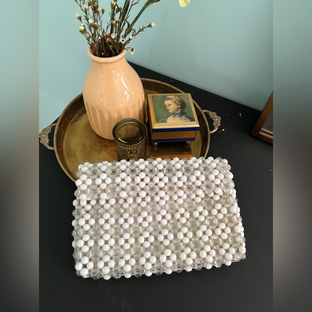 Vintage Hand Made Beaded Clutch